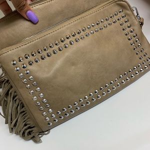 Leather cross body bag